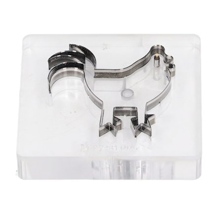 Kanan muotoinen nahkaleikkuri, teräksinen lävistysmuotti DIY-käsittelyyn, 67x61mm