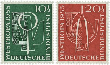 Tyskland 1955 - MICHEL 217-218 - Postfrisk