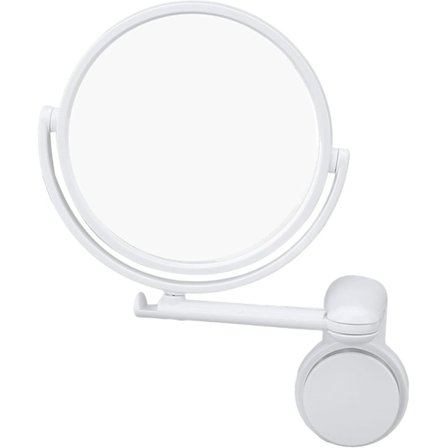 360 graders roterande väggmonterad smink spegel, klar, oförvrängd, individuellt hopfällbar väggmonterad smink spegel med sugkopp design