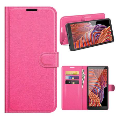 Classic Samsung Galaxy Xcover 5 flip kuoret - Ruusu Pink