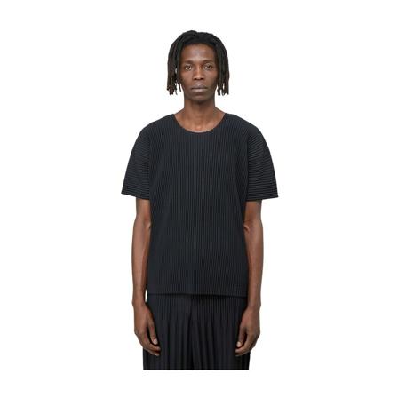 Issey Miyake Pleated T-Shirt svart, Herr, Herr, Storlek: L