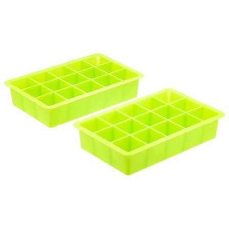 2 silikon isbitbrickor, 15 isbitar per bricka, set med 2, 18,5