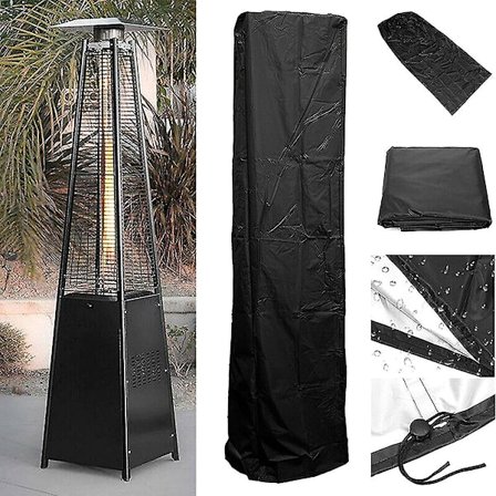 Gas Pyramid Patio Heater Vattentät Överdrag Utomhus Trädgård Gård