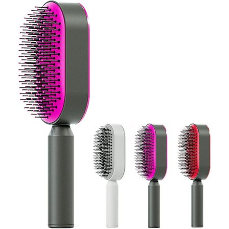 Självrengörande hårborste | Red ut håret borstar för långt hår | Hårborste med utredande kulspetsar för att ta bort hårtrassel och knutar | 3d 