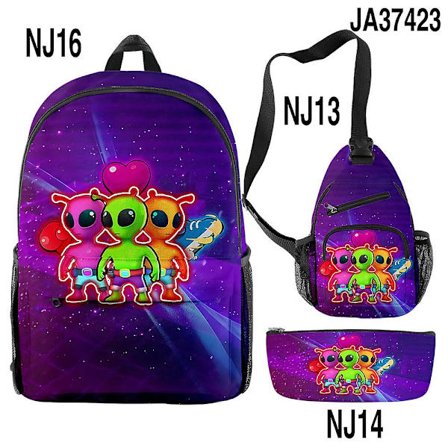 Stumble Guys Ryggsäck Pencil Bag Satchel Tredelad Set style 10