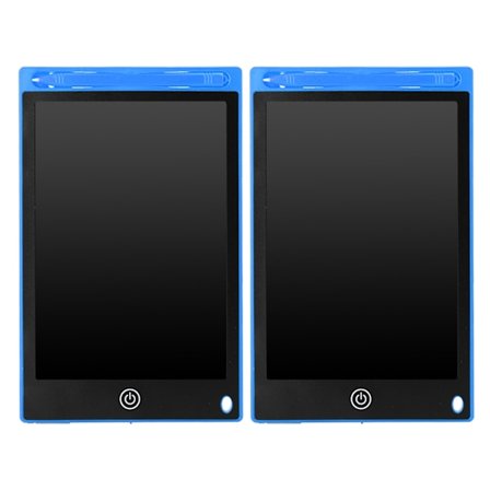 2 stk. 8,5 tommer Elektronisk Figur LCD Skriveplade Tegning Børnebog til Familie Skoleblå