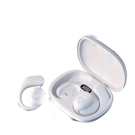Open Ear-hörlurar Bluetooth Air Conduction Headset, Touch Control Trådlösa hörlurar, Vattentät HiFi Stereoljud Djupbashörlurar för sport,