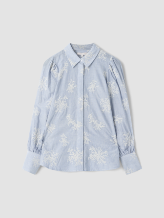 MATCH - Sara bluse - Marie Philippe - Str. 42 - Dame - Skjorter & Bluser - Blå - 100% bomull