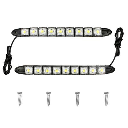 Förpackning Med 2 Bil Vardagsljus Plast Vattentät 9 Led-dimma