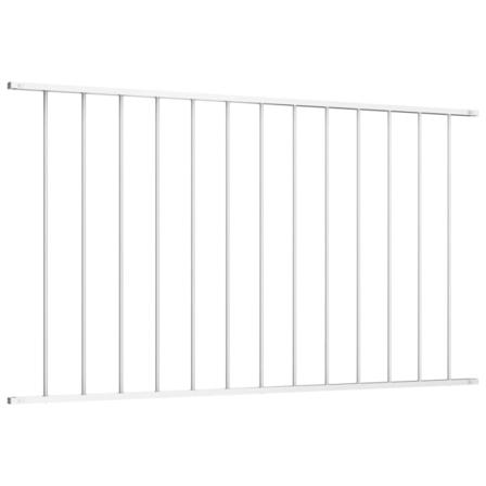 Vidaxl Staketpanel Pulverlackerat Stål 1,7x1,25 M Vit Vit