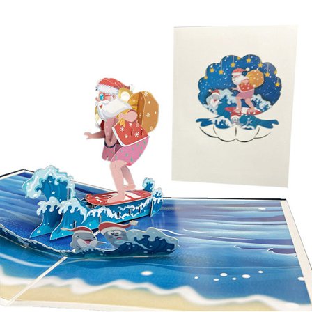 Populært tredimensjonalt gratulasjonskort Julegratulasjonskort Juletre Nyttårsdag send venner velsignelse 3D-kort