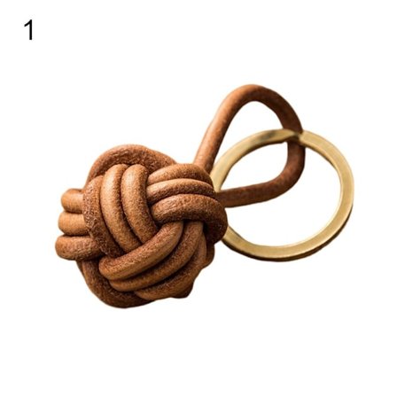 Kuskinn ball flettet vevd tau nøkkelring 1 1