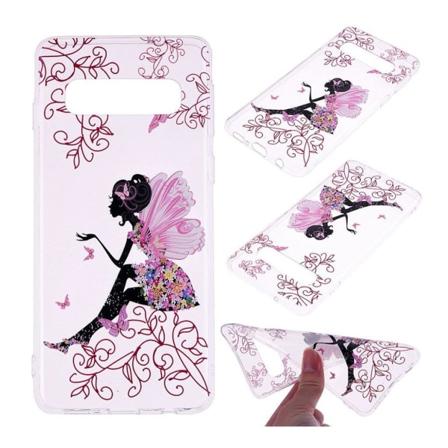 Samsung Galaxy S10 Plus kuosillinen flip Suojakotelo - Kukkainen Kauneus Multicolor