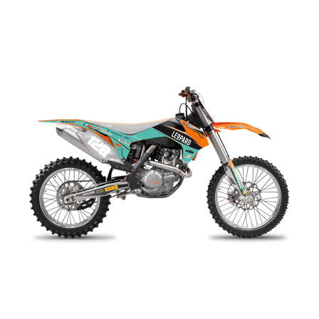 Stafferingssæt Blackbird Replica Marchetti Racing 2018, Orange/Blå - KTM 350 EXC-F 2014-2016