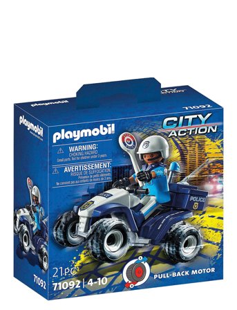 Playmobil City Action Politi - Speed Quad - 71092 Patterned PLAYMOBIL