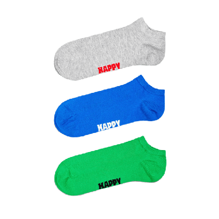 Happy Socks 3-Pack Solid Low Strumpor Herr Flerfärgad 41-46