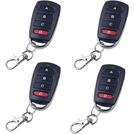 4 st universella garageportfjärrkontroller med hängande spänne, universell garageportfjärrkontroll universell dörrfjärrkontroll het {DB}