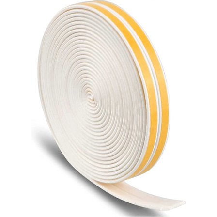 12M Selvklæbende tætningsliste, 9mm*2mm Vinduesforsegling Isolering Tætningsliste, Gummiskumforsegling til Vindue Skydedør Tætningsliste Isolering (