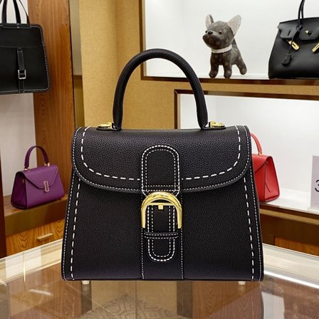 Hästskoböjd handväska med axelrem, sadelväska i ko-läder, stor kapacitet, liten storlek: 21 * 10 * 17cm