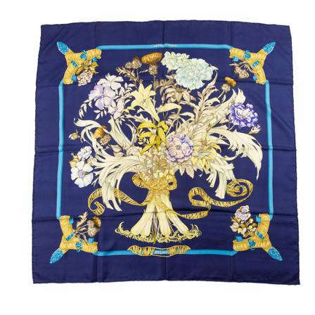 Hermès Vintage, Pre-owned Scarf Blauw, Dames, Maat:ONE Size
