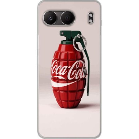 Kompatibel Mobilcover til OnePlus OnePlus Nord 4 Kunstnerisk illustration af Coca Cola granatæble i rødt og grønt, pop art inspireret motiv med leg