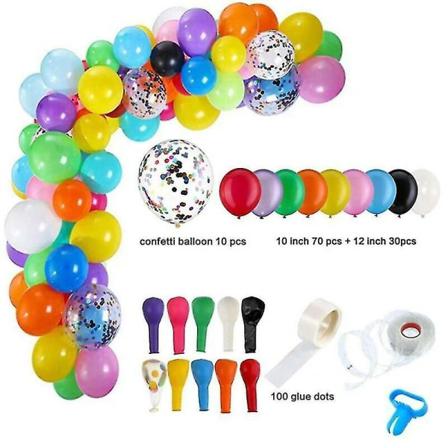 (färg:01) 113x Ballonger Arch Kit Chrome Macaron Baby