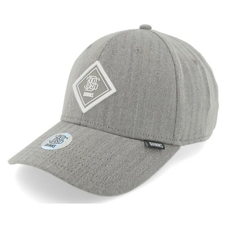 Djinns - Grå adjustable Keps - Truefit Fine Herringsbone Grey Adjustable @ Hatstore