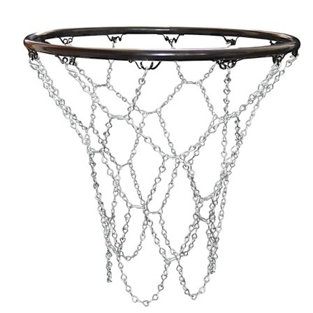Basketballnett, rustfritt stål flettet kjede Heavy Duty, Standard Bas