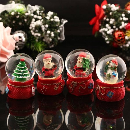 Christmas Crystal Ball Snow Globe Display RANDOM COLOR NOT