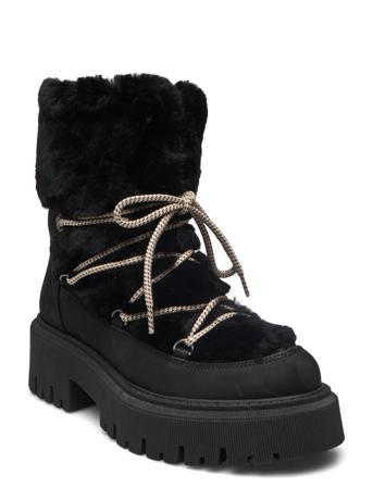 Boots - Flat Shoes Wintershoes Winter Boots Svart ANGULUS
