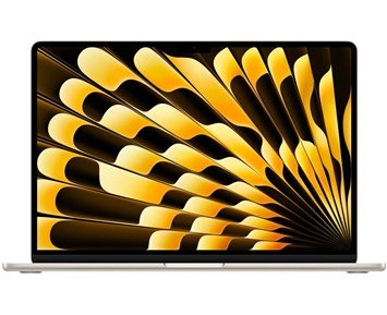 Apple 15-inch MacBook Air - M3 chip 8-core CPU 10-core GPU, 8GB RAM, 512GB SSD - Starlight - MacBook Air 15′′. Tunn. Lätt. Kraften är upphöjd till M3.