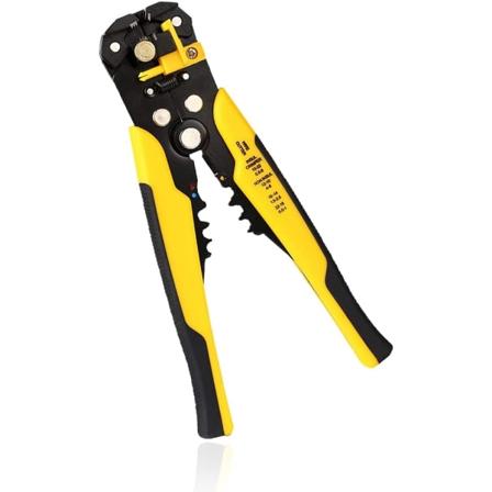 Trådavskiljare, automatisk trådavdragare, avisolering, kapning, pressning 3 i 1, gul