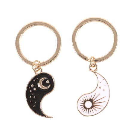Something Different Yin Yang Nyckelring (2-pack) Storlek: One Size Svart