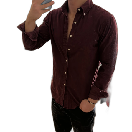 Vinröd manchester skjorta från Ralph Lauren