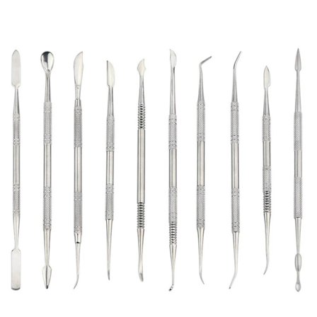 10 stk. rustfrit stål voks udskærere spartel pluk sæt ler keramik skulptur værktøjer