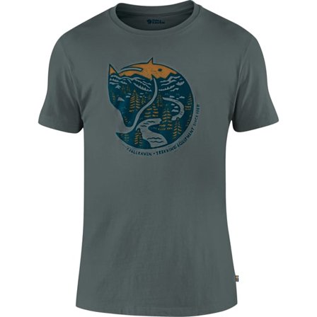 Fjällräven Men's Arctic Fox T-Shirt Top in Dusk | Size: Medium, Organic Cotton