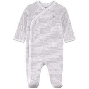 Kids - Ralph Lauren Striped Baby Body Quartz Heather/White 6-9 Years - All in ones - 6-9 years - White
