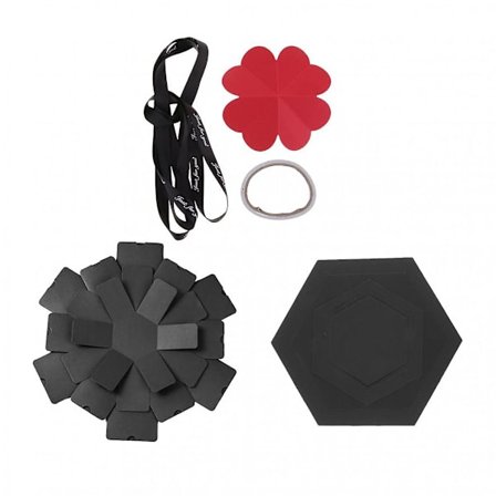 Eksplosjonsboks DIY Fotoalbum 6-sidig Album Eksplosjonsgaveboks for Ekteskapsforslag Forlovelse Jubileum Bursdagsgaver