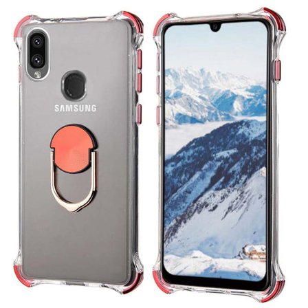 Samsung Galaxy A40 - Praktiskt Skyddande Silikonskal Ringhållare