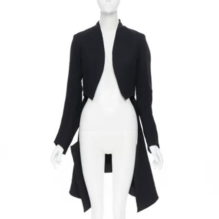 Yves Saint Laurent Vintage, Pre-owned Wool outerwear Zwart, Dames, Maat:M,wol