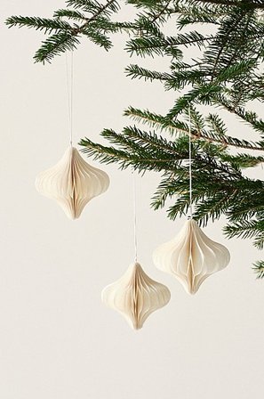 Jotex - Zawieszka Dekoracyjna, 3 Sztuki Kremowy - ADELA, - Kup Ozdoby choinkowe firmy Jotex