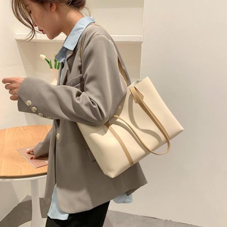 Skuldertaske Tote Taske Stor Kapacitet Håndtaske Ungdomstaske