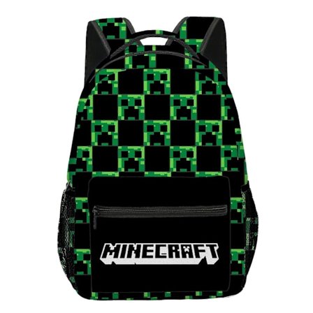Minecraft Ryggsäck Gaming Ryggsäck Skolryggsäck Laptopväska Ryggsäck Lätt Barnryggsäck - WELLNGS