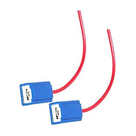 2 st H1/H3 Hona Lamp Keramisk Kontakt Strålkastar Sele Kabel Tråd Sockel