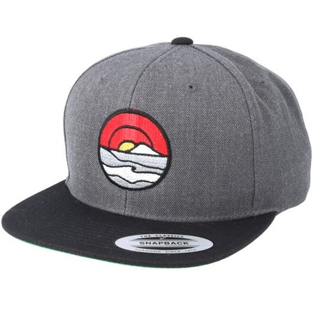 Wild Spirit - Grå snapback Keps - Shades Of Nature Charcoal/Black Snapback @ Hatstore