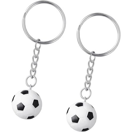 2-pack Mini Fotboll Nyckelringar, Fotbolls Souvenir Nyckelringar, Fotboll Stressbollar