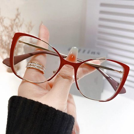 Anti-Blue Light Briller Overdimensjonerte briller RØD