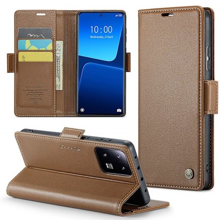 Caseme 023-serien för Xiaomi 13 Pro 5g Pu Leather Flip Cover Rfid Blocking Wallet Phone case
