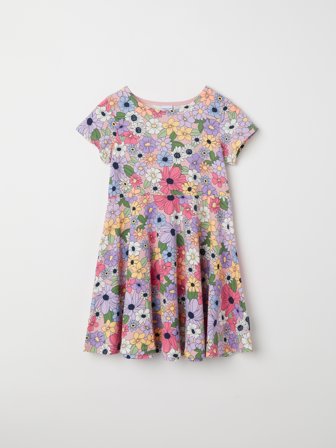 Polarn O. Pyret - Short-sleeved floral twirl dress - 86 - Childrenswear - pink