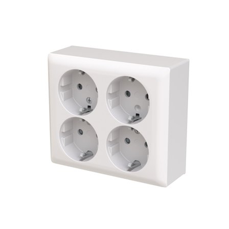 ABB Saga 404EA-916 Stikkontakt 4-veis, Strømbrytere & vegguttak